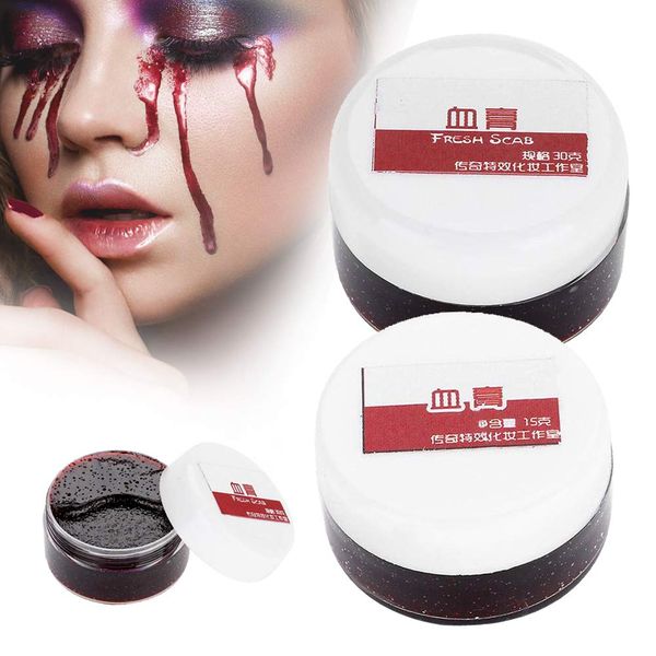 Fake Blood, Professional Face Paint Fake Blood Gel Body Oil Coagulum False Blood Gel Scars Vampires Halloween Witches(15ML)