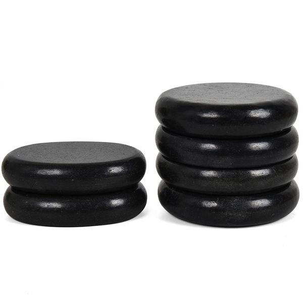 June Fox Hot Stones for Massage 4 Large and 2 Medium Basalt Stones Set Hot Rocks Massage Stones for Spa, Relaxing, Healing