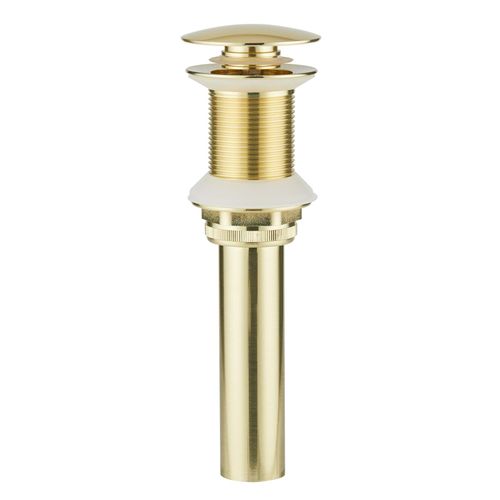 ESFORT Pop Up Sink Drain Without Overflow, Bathroom Sink Pop Up Assembly Vessel Sink Drain, Brushed Gold