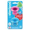 Steripod Clip-On Toothbrush Protector, Keeps Toothbrush Fresh and Clean, Fits Most Manual and Electric Toothbrushes, Pink and Blue, 2 Count (Pack of 1)