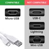 SapplySource 5ft White Micro USB PC Computer Data Cable/Cord/Lead for Tomtom GPS Go Live Via 1535 /T/M