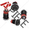 APIELE 16mm Latching Push Button Switch 12V DC On Off Black Shell with LED Angel Eye Head for 0.63" Mounting Hole with Wire Socket Plug Self-Locking (Red/Black Shell)