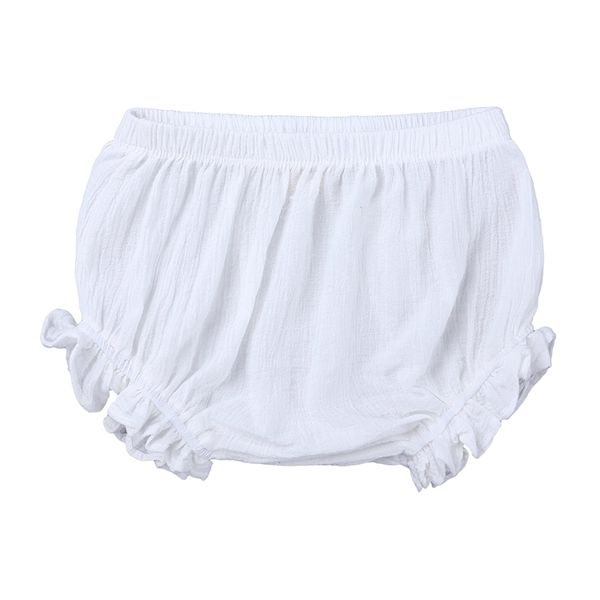 UTTPLL Newborn-Toddler-Cotton-Bloomer-Shorts Ruffle Diaper Cover Kids Cute Soft Bloomers Baby Girls Infant Loose Elastic Underwear White 2-3 T