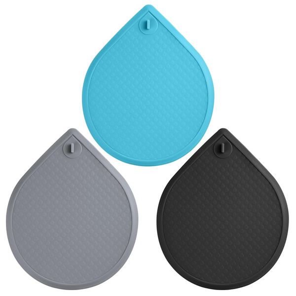 HOTUT 3 PCS Silicone Tub Stopper, Silicone Bath Plug Tub, Powerful Suction Tub Stopper, Drain Stopper for Shower for Kitchen Sink & Basin, Bathtub and Bathroom Plug - Grey + Blue + Black