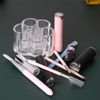 Lipstick Holder and Organizer Acrylic Round Lip Gloss Stand Makeup Storage Organizer Makeup Brush Holder with 7 Individual Slot Organizers for Brushes Nail Polish Essential Oils Eyeshadow Pens