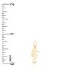 Gold Mini Seahorse Charm - 10 Karat Solid Gold - Nickel Free