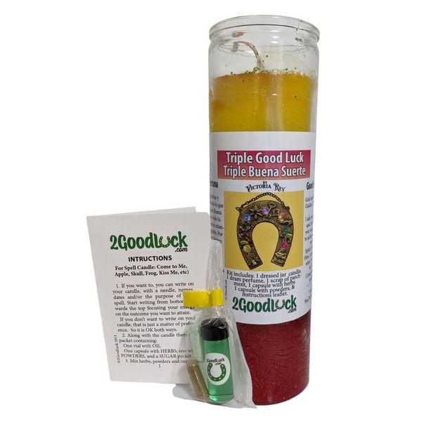 Triple Good Luck Dressed Candle Kit - Triple Suerte