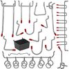114PCS Pegboard Accessories Organizer Kit Bins Storage Set for Tools Black