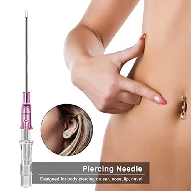 Sotica Ear Nose Piercing Needles 50/100pcs Mixed Sizes Body Piercing  Needles Hollow Needles 12G 14G 16G 18G and 20G Piercing Body Ear Nose Navel