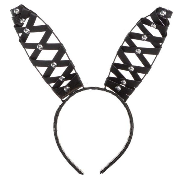 amscan Domineer Bunny Ears Headband - One Size, Black - 1 Pc.