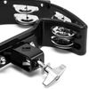 TIGER TAM70-BK Half Moon Drum Kit Mountable Tambourine - Black
