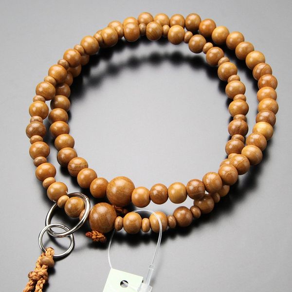 Dot Com Jodo Buddhist Prayer Beads for Women, 8 inch, Seibu Plum, Round Ring, Bontenbo, Kyoto Nenju, Kyoto, 2 Tie, 8 Size, 2000400200626, Gift Bag Present!