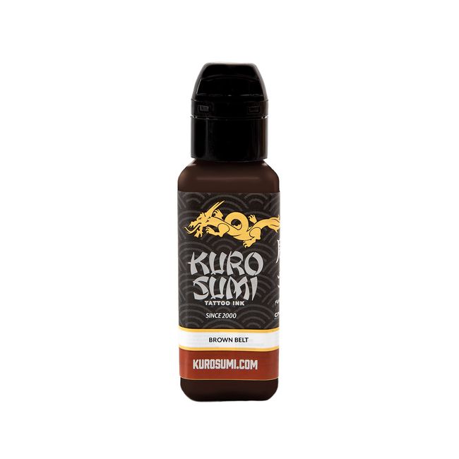 Kuro Sumi Brown Belt, Vegan Friendly, Professional Ink 3oz