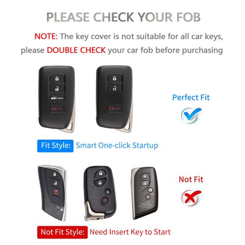 OFFCURVE for Lexus Key Fob Cover Key Case Shell Compatible with Lexus RX ES GS is LS RS NX GX LX RC LC Smart Key Car Accessories TPU Full Protector for Car Key Remote Key Holder, Blue