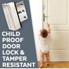 2 Pack Satin Nickel Door Lock Reinforcement Security Child Proof Lock