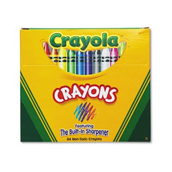 Classic Color Crayons in Flip-Top Pack with Sharpener, 64 Colors