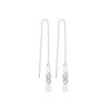 Sterling Silver Pull Through Threader Infinity Eternity Link Circle Earrings
