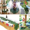 Raguso 12Pcs Artificial Palm Leaf Placemat, Monstera Leaf Table Flag Cutlery Mat Coaster, Simulation Artificial Leaf Table Protector, for Restaurant Party Kitchen