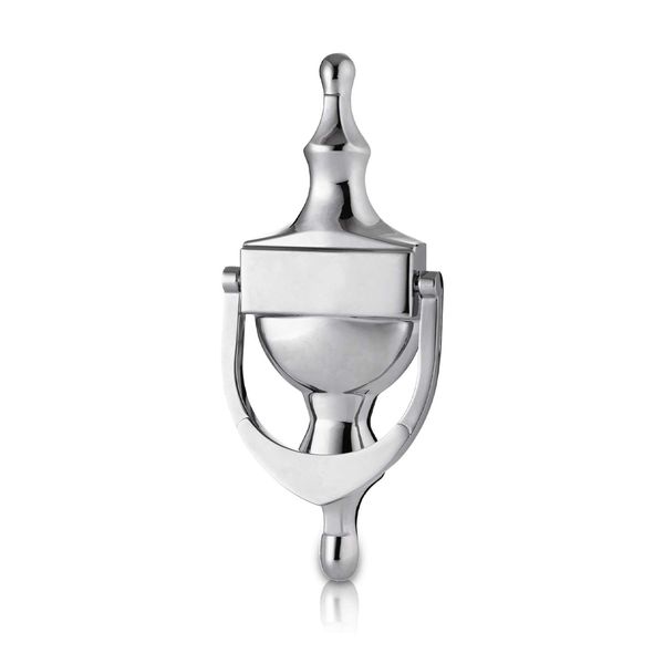 XFORT Door Knocker Polished Chrome, Victorian Urn Door Knockers for Front Door, Elegant Front Door Furniture with a Classic Period Design