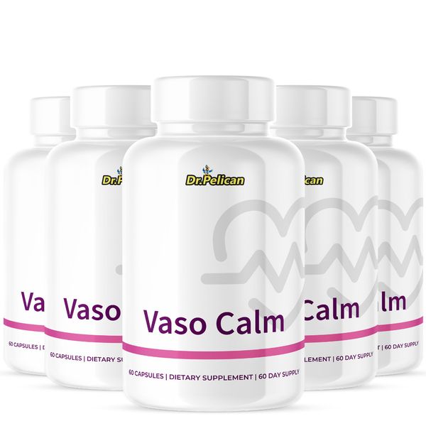 Vaso Calm- Blood Support- 5 Bottles- 300 Capsules