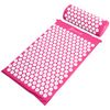 ProsourceFit Acupressure Mat and Pillow Set for Back/Neck Pain Relief and Muscle Relaxation, Pink