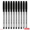 SAINO 10 x 0.7mm Tip Tri-Fit Triangular BLACK Ballpoint Pens Smooth Fine Writing