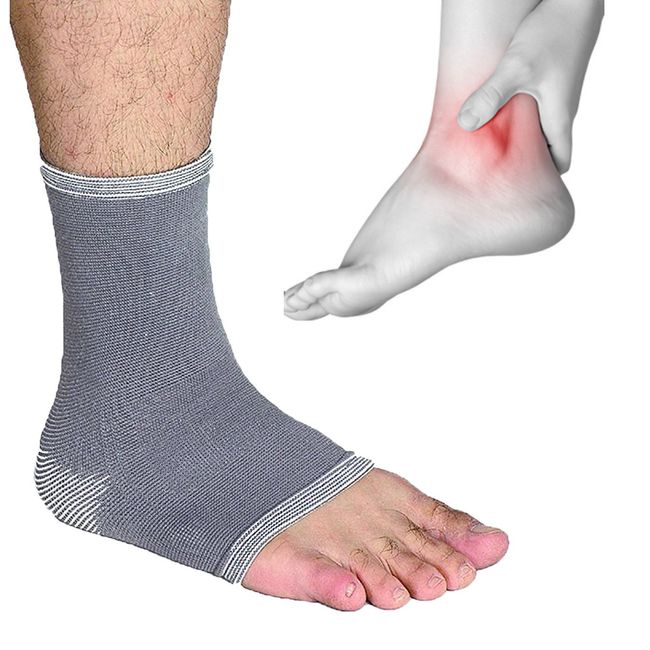 Adjustable Plantar Fasciitis Elastic Ankle Support Sleeve - Weak Sore Ankles Pain Stabilisation Wrap - Support for Injured Ankles - Sub-Acute Ankle Sprains, Edema & Arthritis By Solace Care (LARGE)