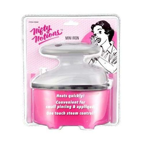 Nifty Notions Mini Steam Iron - Perfect for Applique, Piecing and Sewing, Small (NNMI)