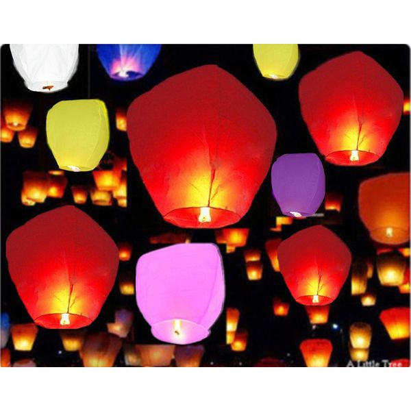 30 Mix - Eco-Friendly Chinese Flying Sky Lanterns (A Liittle Tree)