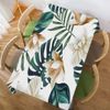 Walmsco Tablecloth Summer Flower Leaves Plant Decor For Dining Room Kitchen Rectangular Table Cover 132 * 178cm
