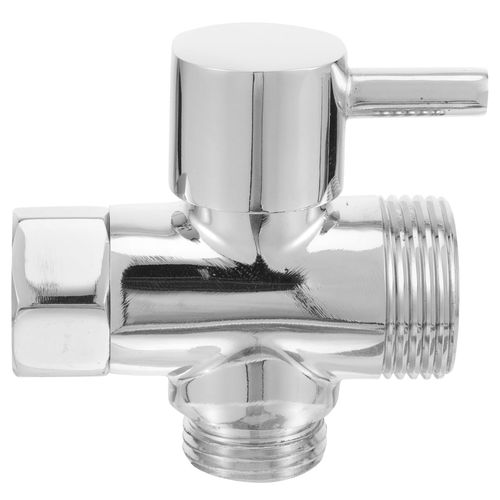 ARTIBETTER 2pcs 3 Solid Copper 3 Way Diverter Tee Connector 1/2 3/4 Inch T-adapter for Shower Head Faucet Tee Water Filter Silver Electroplated