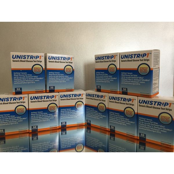 UniStrip1 Glucose Test Strips 500 ct Generic For One Touch Ultra Strip EXP 12/24