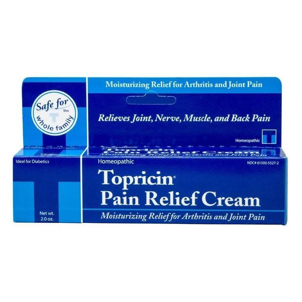 Topricin Pain Relief Cream Homeopathic Arthritis Joint Muscle Discomfort 2 oz