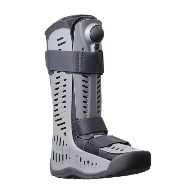 Ossur Rebound Air Walker Boot High Top (Medium) with Compression Adjustable Comfortable Straps and Air Pump Rocker Bottom Ventilated Panels for Ankle Sprains Fractures Tendon Ligament Post-Op Rehab