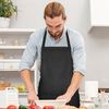 Bronta Mill Plain Unisex Chef Work DIY Apron with Twin Pockets - Black