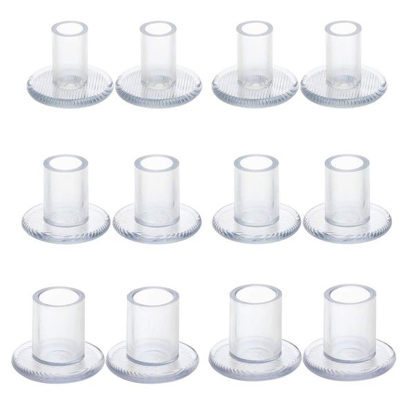 High Heels Clear Protectors 6 Pairs (12 Pieces) 3 Sizes Shoes Heel Protecting Savers Weddings Outdoor, Anti Slip Stop Sinking Grass, Replacement Tip Caps for High Heel Shoes & Stiletto