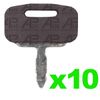 10x Lucas Ignition Key & Cover Replacement for Terramite T5 T6 L30 Backhoe Loader Chipper