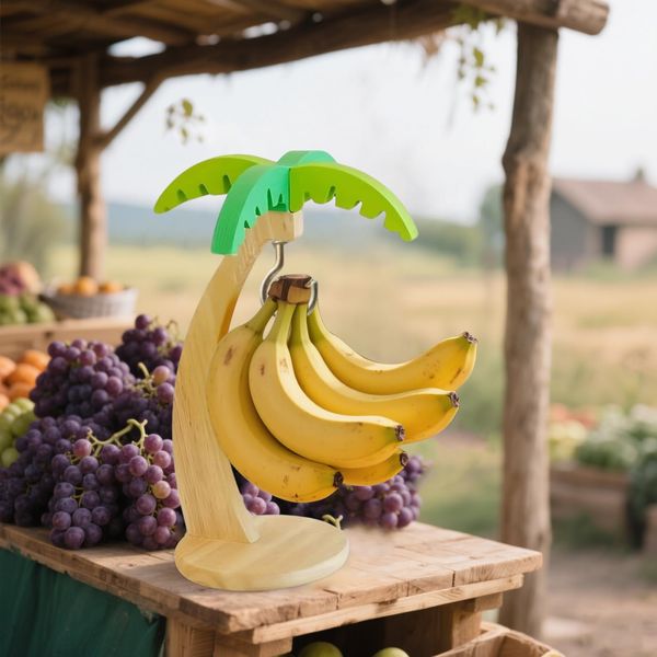 Durable Stainless Steel Hook Banana Holder Stand with Reactive Shape