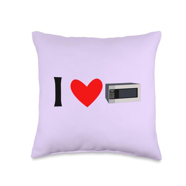 I Love Microwave Ovens Throw Pillow