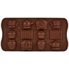 Silikomart SCG17 Platinum Tea Time Silicone Chocolate Mold, Brown
