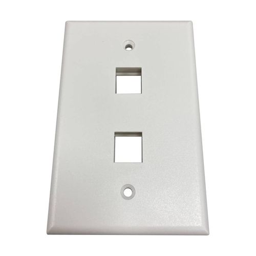 Tripp Lite Safe-IT 2-Port Single-Gang Outlet Keystone Wall Plate, Electrical & AV Applications, Ivory Matte, TAA Compliant, Manufacturer's Warranty (N042AB-002-IVM)