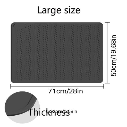 Stove Top Covers, Silicone Stove Mat for Electric Stove,28" x 20" Stove Guard Protector, Cooktop Protector, Range Covers, Electric Stove Top Cover, XL Dish Drying Mat (Black)