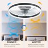 20" Ceiling Fan Light Kit Flush Mount LED Lamp with Remote APP Control Dimmable