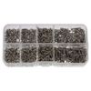 Fudeshe Self-Tapping Screws 800pcs Silver Assortment Kit Stainless Steel Phillips Drive Screws Self Drilling M2 Knobs Screws Pull Handles