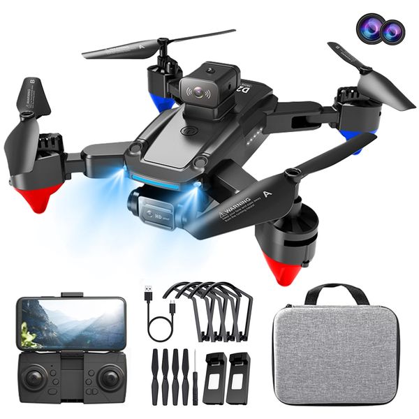 Mini Drone with Dual Camera, Mini Drone for Adults, Remote Control and APP Control, FPV Foldable Drone with Carrying Case, Camping,Parties, Suitable for Hiking (Black)