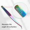Libeauty Lash Curved Tweezers Eyelash Extension Tweezers Set for Individual and 1D-6D Lashes Volume l Professional Precision Lashing Tweezers with Premium PU Storage Case(Colorful) (Multicoloured)