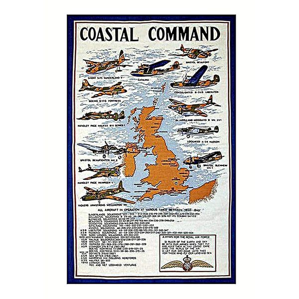 Stow Green RAF Coastal Command World War 2 Kitchen Tea Towel - 100% Cotton