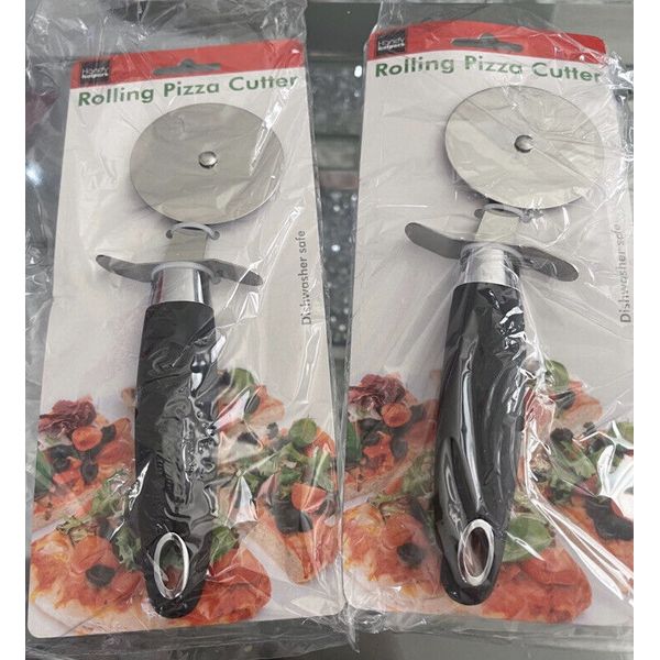 Premium Pizza Cutter Stainless Steel Pizza Cutter Wheel Easy to Cut Clean(2pk)