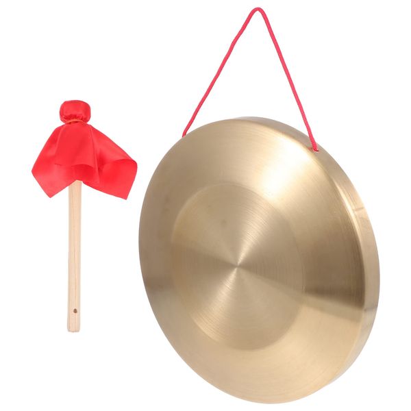 Generic Gong mit Schlägel, 22 cm Tam Tam Gong Traditionelles Chinesische Percussion Instrument, Kupfer Dekorative Chau- Gong für Zuhause, Büro