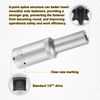 sourcing map E-Torx Socket 1/2" Drive E10 External Torx Deep Socket CR-V Steel 6 Point Spline Socket External Torque Star Female Bit Socket for Auto Repairs Home Maintenance DIY Hand-Making